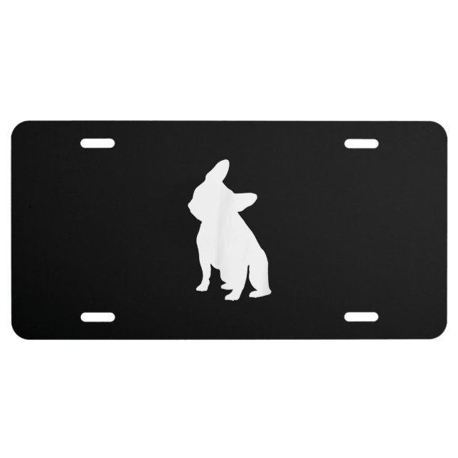 french bulldog simple | frenchie cute gift license plate (Front)