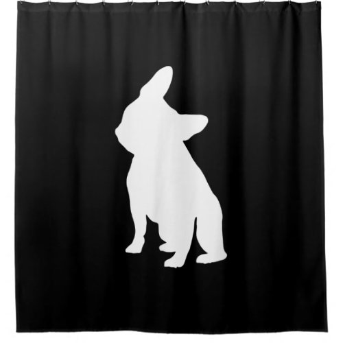 french bulldog simple  frenchie cute gift shower curtain