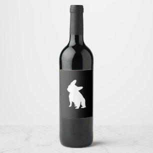 french bulldog simple frenchie cute gift wine label