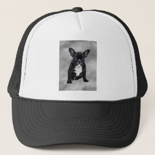 French Bulldog Sitting Watercolor Oil Painting Trucker Hat