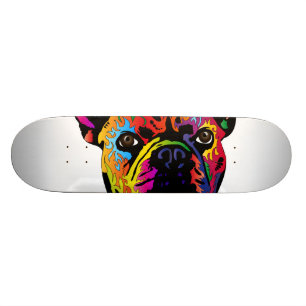 French Bulldog Skateboard Deck