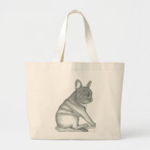 French Bulldog sketch tote