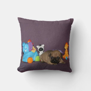 French Bulldog small puppy Bulldog Throw Pillow