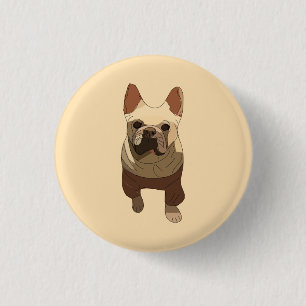 French Bulldog, Soft Peach Button