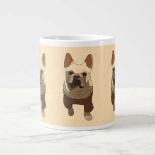French Bulldog, Soft Peach Giant Coffee Mug