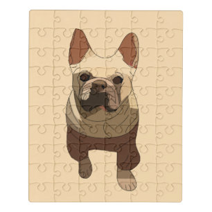 French Bulldog, Soft Peach Jigsaw Puzzle