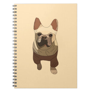 French Bulldog, Soft Peach Notebook