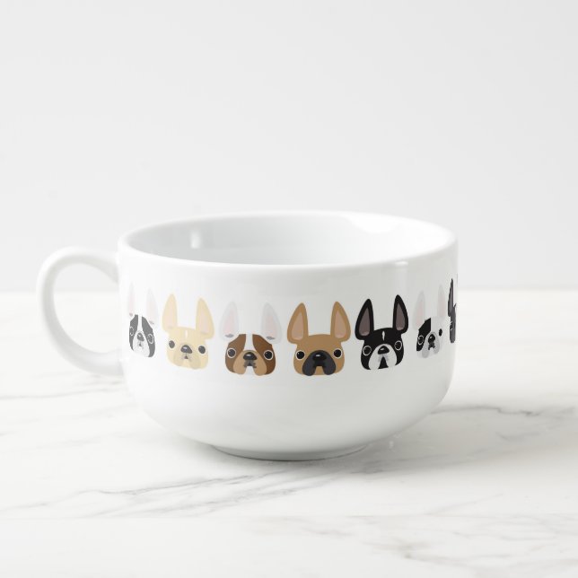French Bulldog Soup Mug (Right)