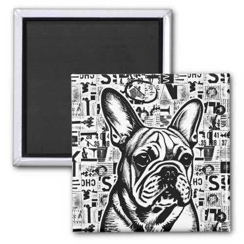 French Bulldog Square Magnet