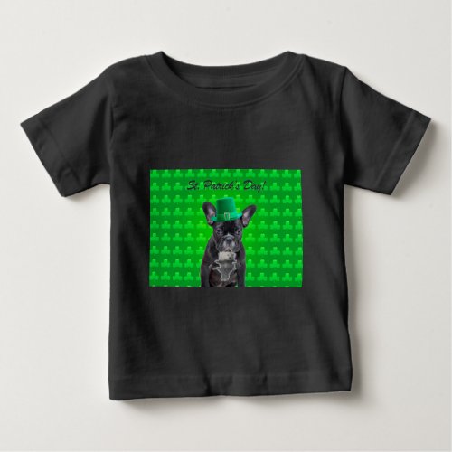 French Bulldog St Patricks Day Baby T_Shirt