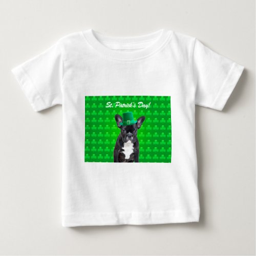 French Bulldog St Patricks Day Baby T_Shirt