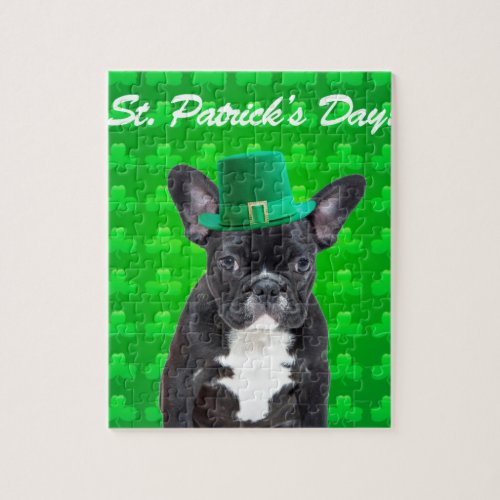 French Bulldog St Patricks Day Jigsaw Puzzle
