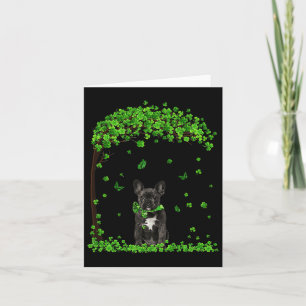 French Bulldog St Patricks Day Lover Irish Shamroc Card