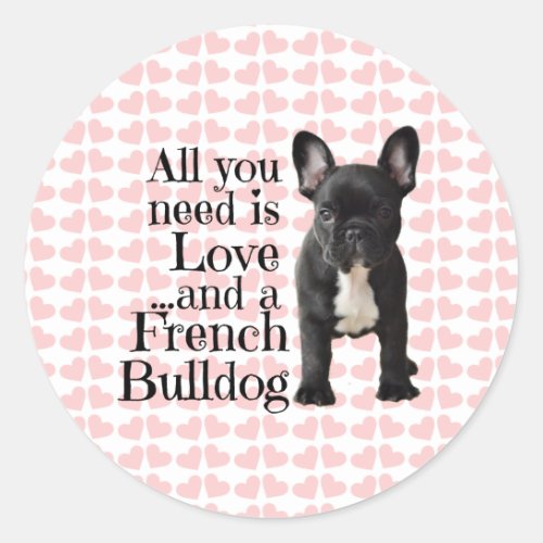 French Bulldog Stickers _ Love