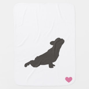 French Bulldog Stretching Pose Baby Blanket