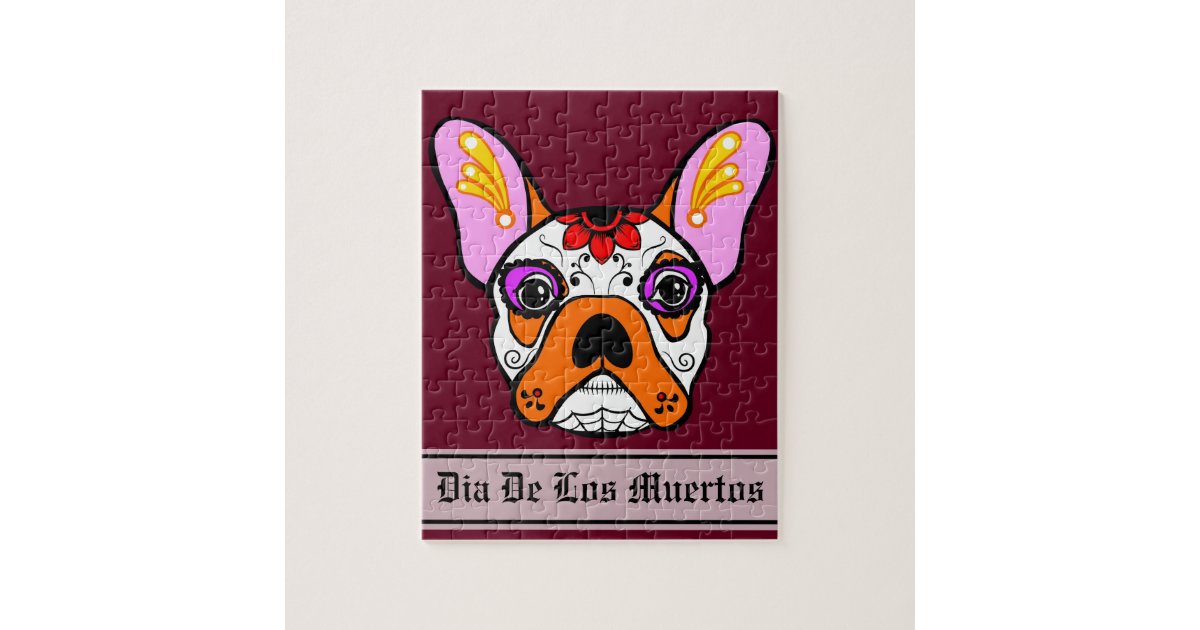 French Bulldog Sugar Skull Jigsaw Puzzle | Zazzle.com