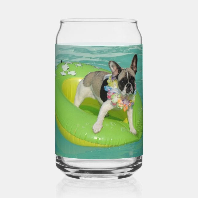 French Bulldog Summer French Bulldog Can Glass (Front)