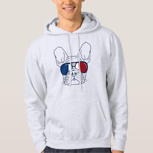 French bulldog sunglasses design hoodie