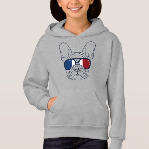 French bulldog sunglasses design hoodie