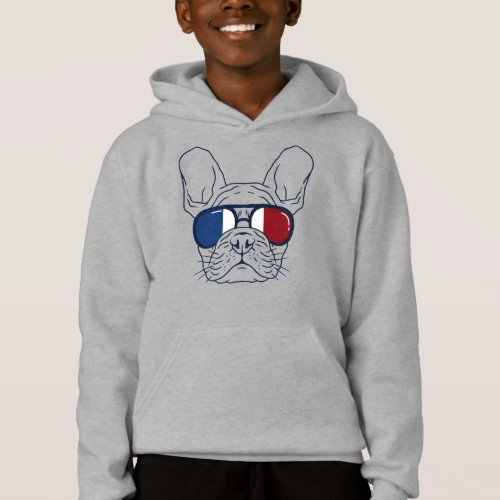 French bulldog sunglasses design hoodie