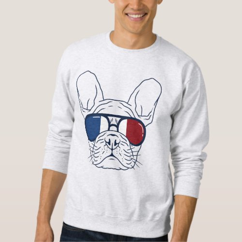 French bulldog sunglasses design sweatshirt