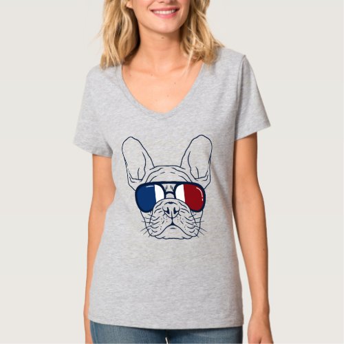 French bulldog sunglasses design T_Shirt