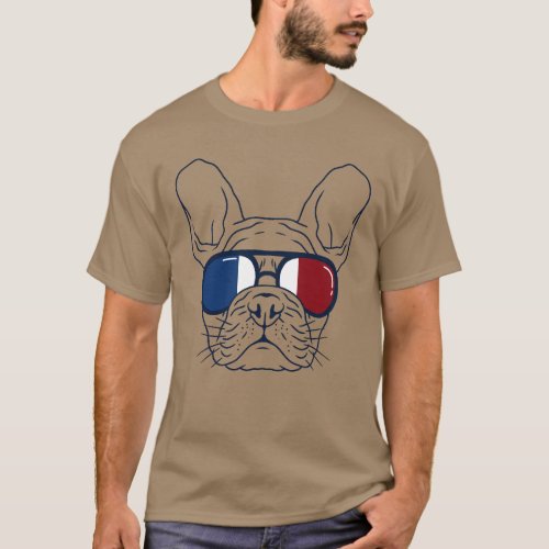 French bulldog sunglasses design T_Shirt