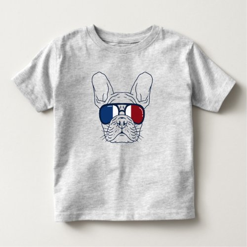 French bulldog sunglasses design toddler t_shirt