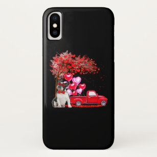 French Bulldog Sunglasses Hearts Tree Pickup Truck iPhone X Case