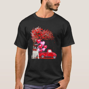 French Bulldog Sunglasses Hearts Tree Pickup Truck T-Shirt