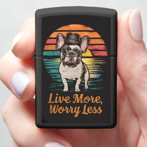 French Bulldog Sunset Chill Zippo Lighter