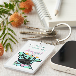French Bulldog Sure Angel French Bulldog Keychain