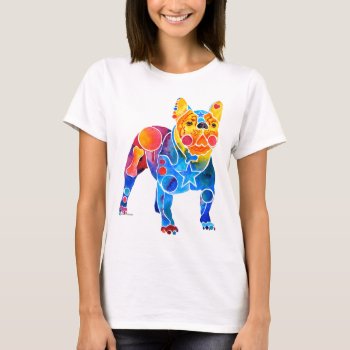 French Bulldog T-shirt by Whimzicals at Zazzle