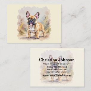 French Bulldog Tan Fawn-Colored Cute Frenchie Dog Business Card