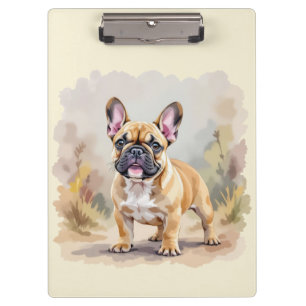 French Bulldog Tan Fawn-Colored Cute Frenchie Dog Clipboard