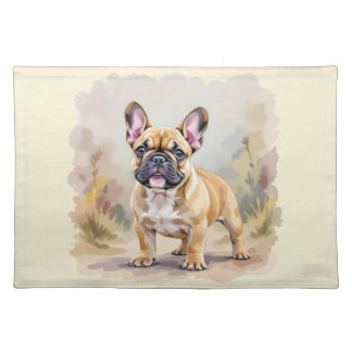 French Bulldog Tan Fawn-Colored Cute Frenchie Dog Cloth Placemat