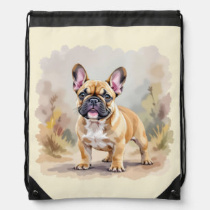 French Bulldog Tan Fawn-Colored Cute Frenchie Dog Drawstring Bag