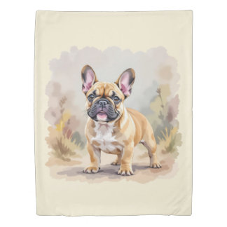 French Bulldog Tan Fawn-Colored Cute Frenchie Dog Duvet Cover