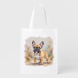 French Bulldog Tan Fawn-Colored Cute Frenchie Dog Grocery Bag