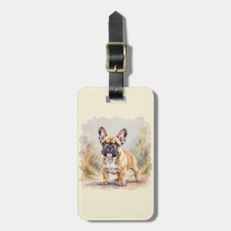 French Bulldog Tan Fawn-Colored Cute Frenchie Dog Luggage Tag