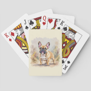 French Bulldog Tan Fawn-Colored Cute Frenchie Dog Poker Cards