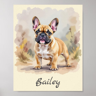 French Bulldog Tan Fawn-Colored Cute Frenchie Dog Poster