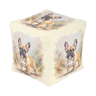 French Bulldog Tan Fawn-Colored Cute Frenchie Dog Pouf