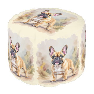 French Bulldog Tan Fawn-Colored Cute Frenchie Dog Pouf