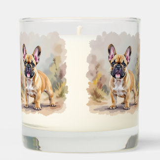 French Bulldog Tan Fawn-Colored Cute Frenchie Dog Scented Candle