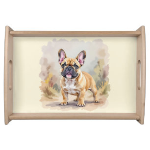 French Bulldog Tan Fawn-Colored Cute Frenchie Dog Serving Tray