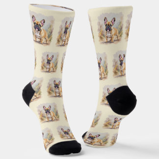 French Bulldog Tan Fawn-Colored Cute Frenchie Dog Socks