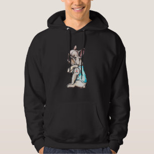 French Bulldog Tattoo I Love Mom Dog Mother's Day Hoodie