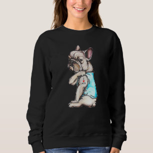 French Bulldog Tattoo I Love Mom Dog Mother's Day Sweatshirt