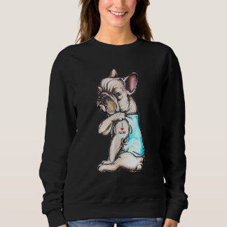 French Bulldog Tattoo I Love Mom Dog Mother's Day Sweatshirt